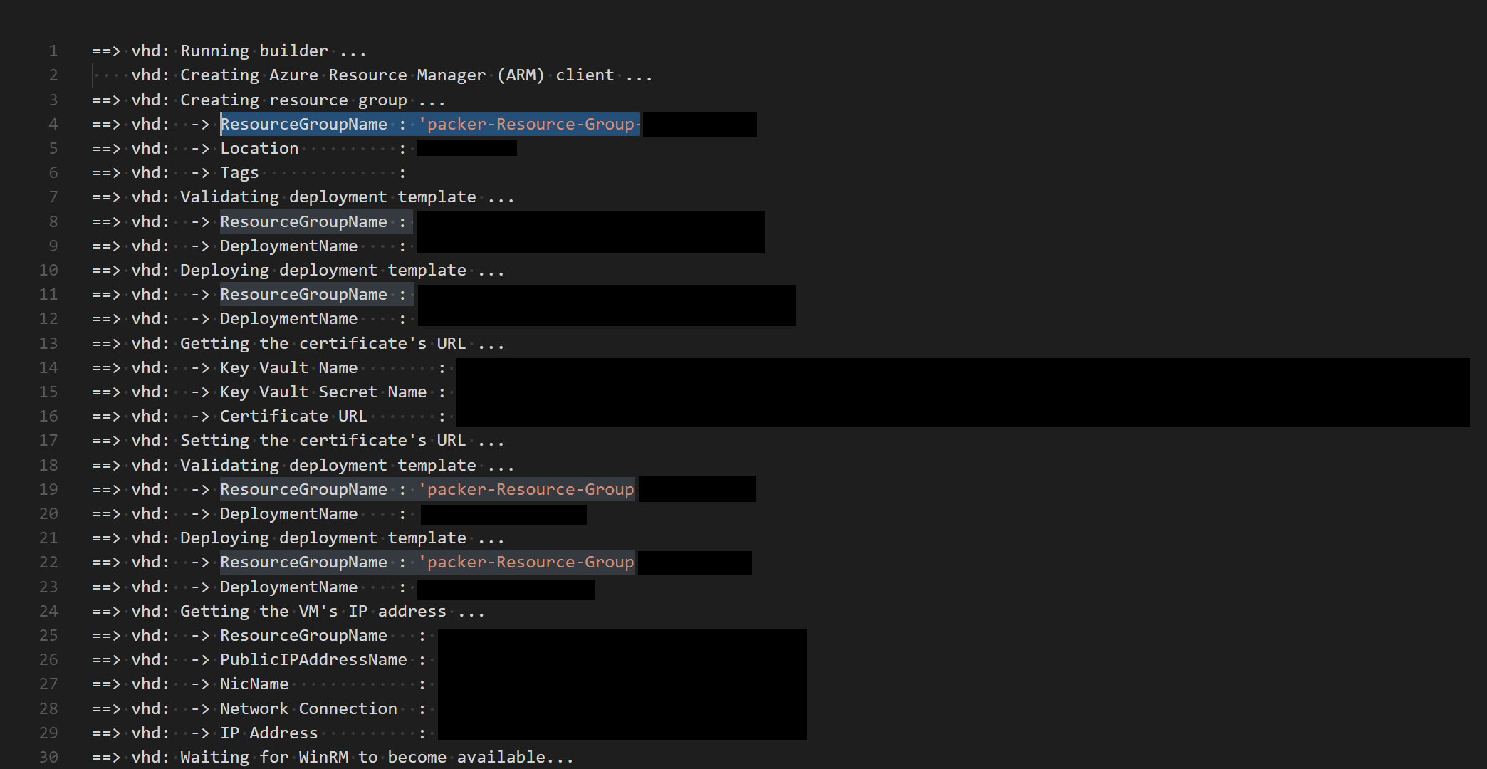 Resource group from log screenshot Resource group from log screenshot